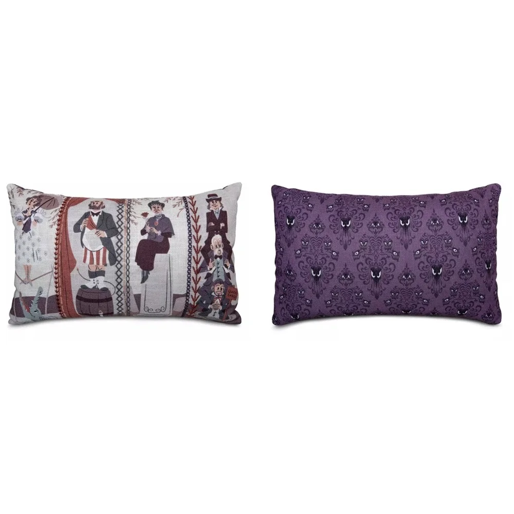 Disney's HAUNTED MANSION Decorative Pillow Disney Wallpaper Reversible Portraits